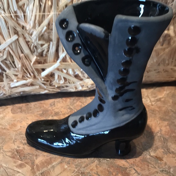 Vintage Victorian ceramic lace up boot collectible - Picture 9 of 9
